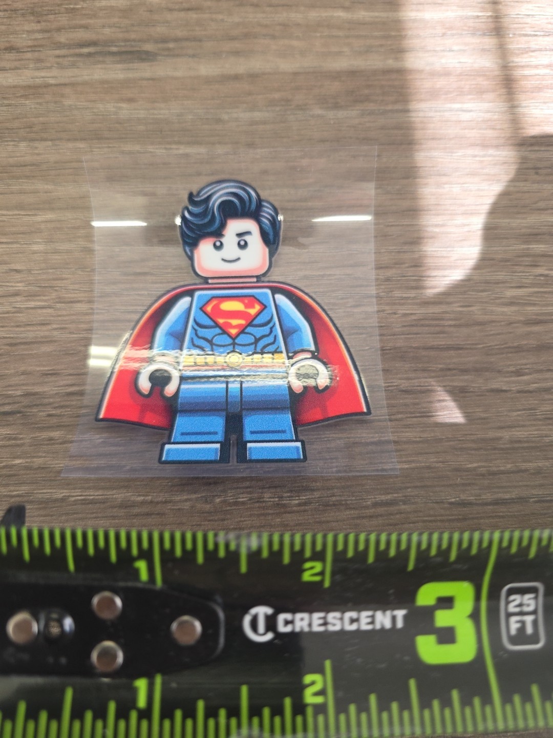 Lego Superman Figurine UVDTF Decal Made In USA Waterproof