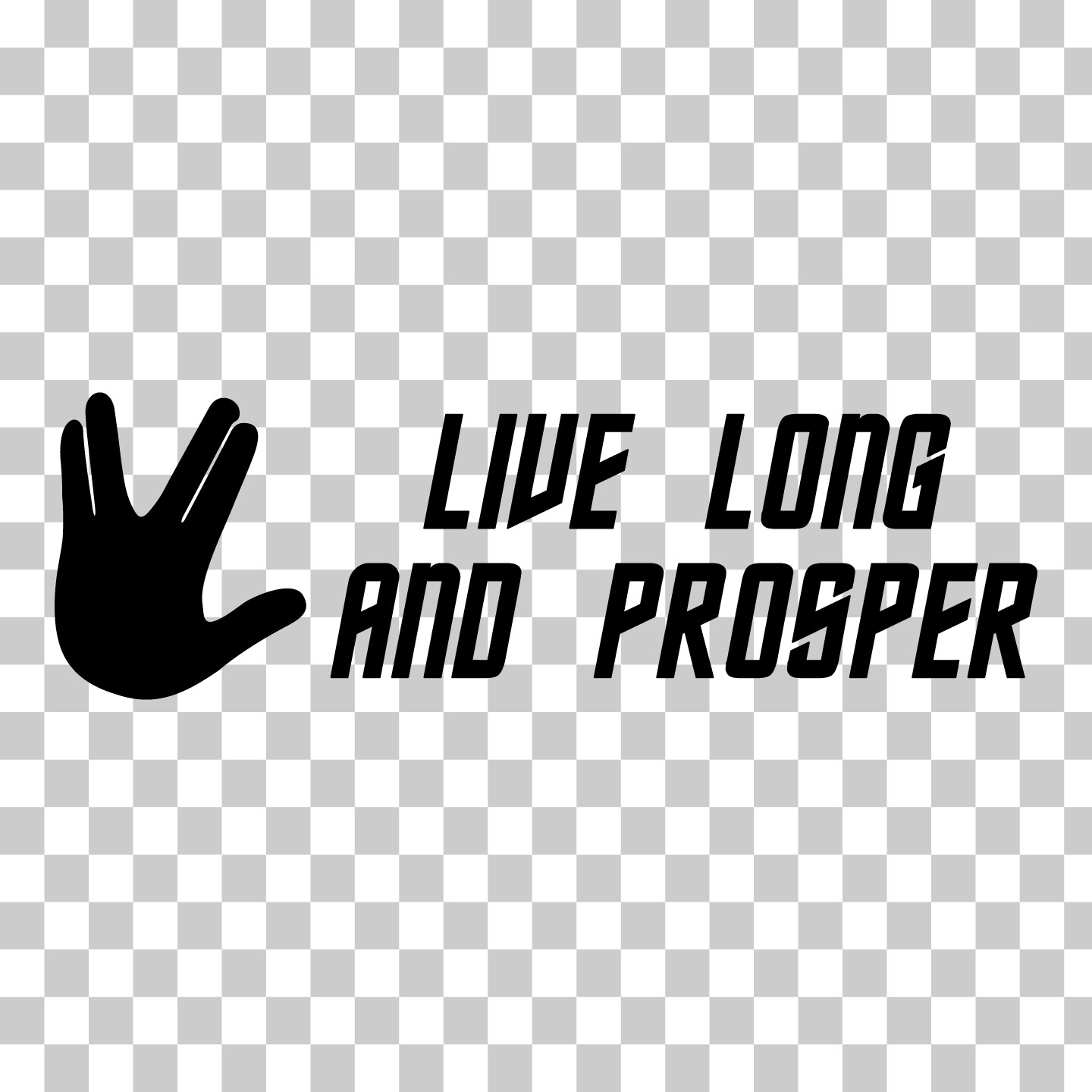 Live Long And Prosper Vinyl Sticker Decal Spock Star Trek Car Truck Window