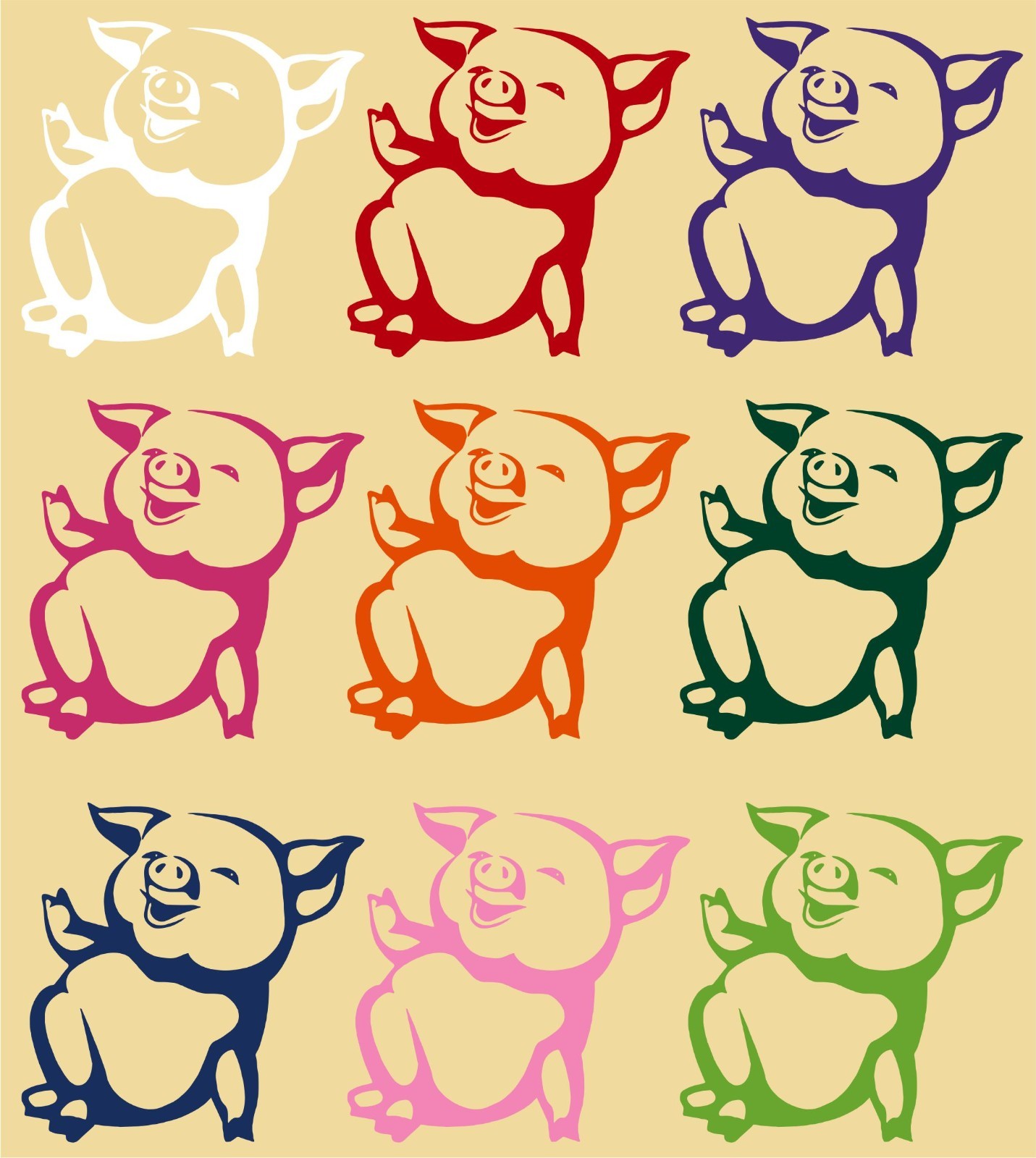 Funny Pig Farm Animal Car Truck Window Laptop Vinyl Decal Sticker