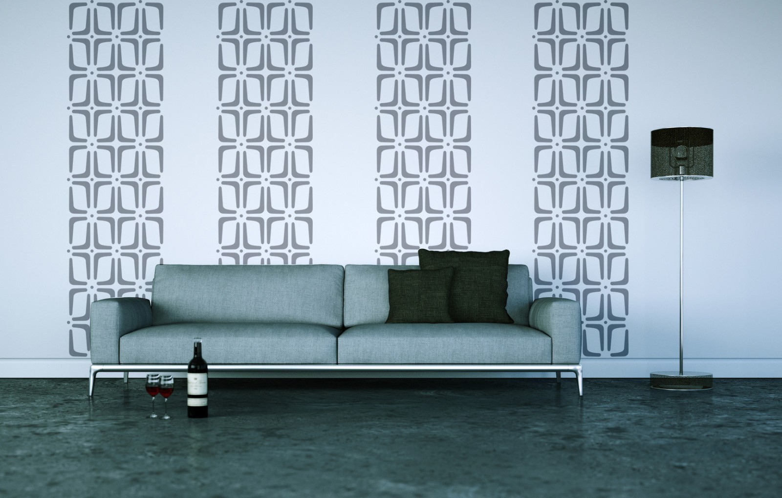 Mid Century Wall Decor, Mid Century Wall Art, Geometric Wall Decal, Modern Decor