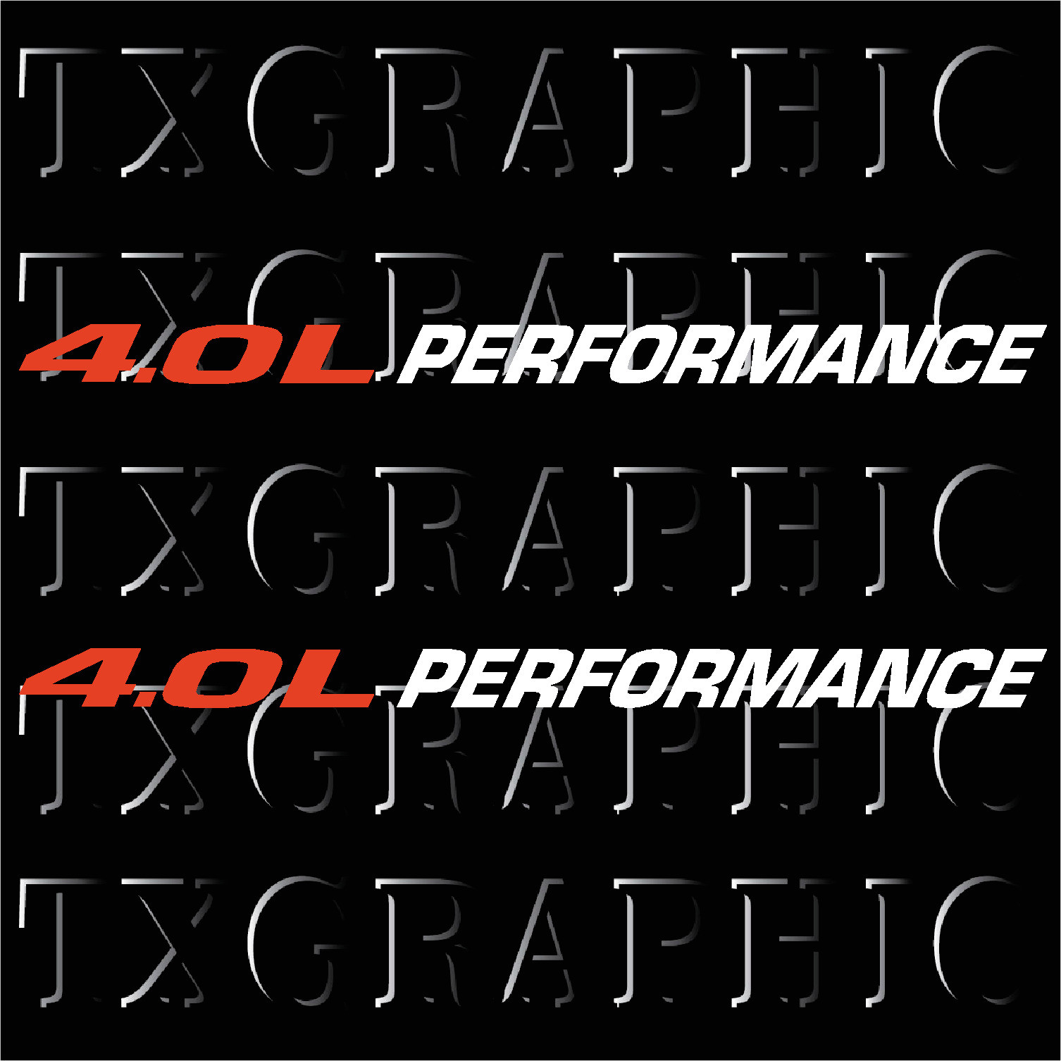 4.0L PERFORMANCE DECAL JEEP ENGINE SIZE 4.0 L LITTER , CHEROKEE (2 PK)
