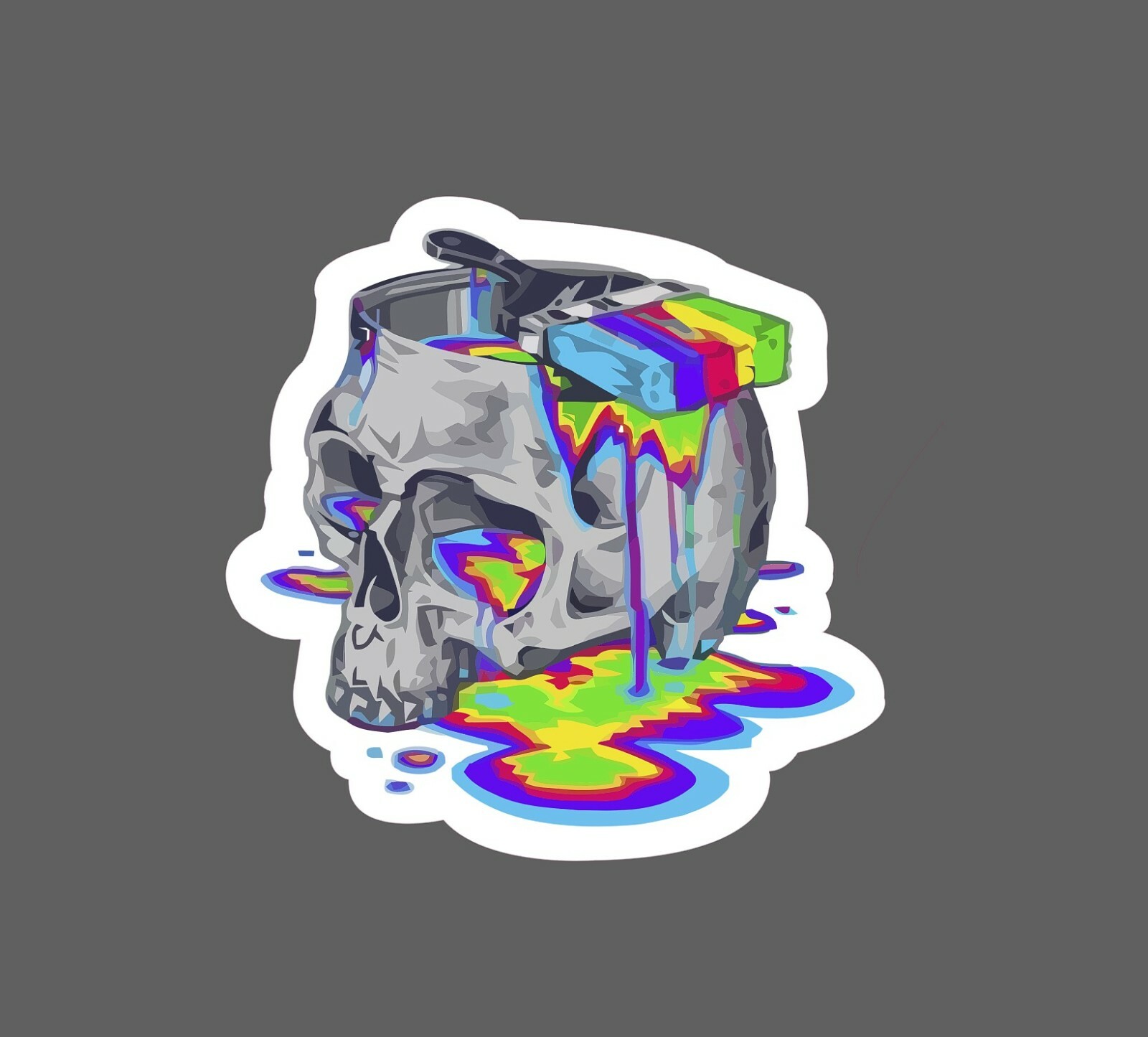 Skull Sticker Paint Trippy Waterproof – Buy Any 4 For $1.75 Each Storewide!