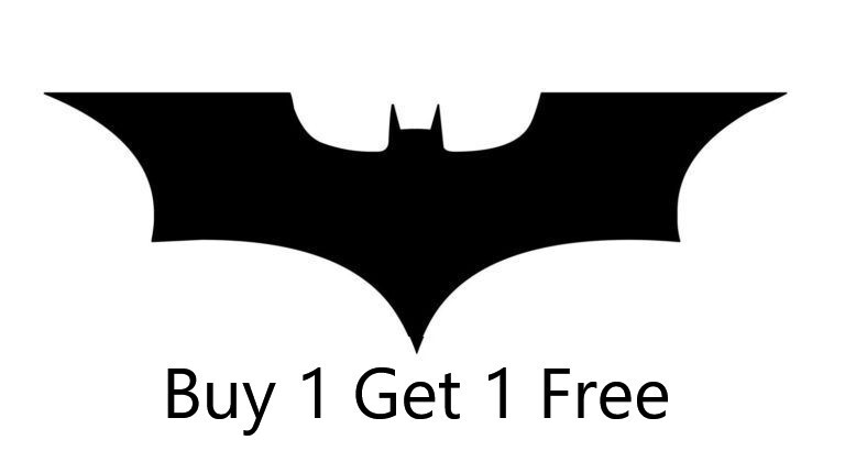 ~*~ The DARK KNIGHT Batman Logo Vinyl Sticker Decal Buy 1 Get 1 Free DC
