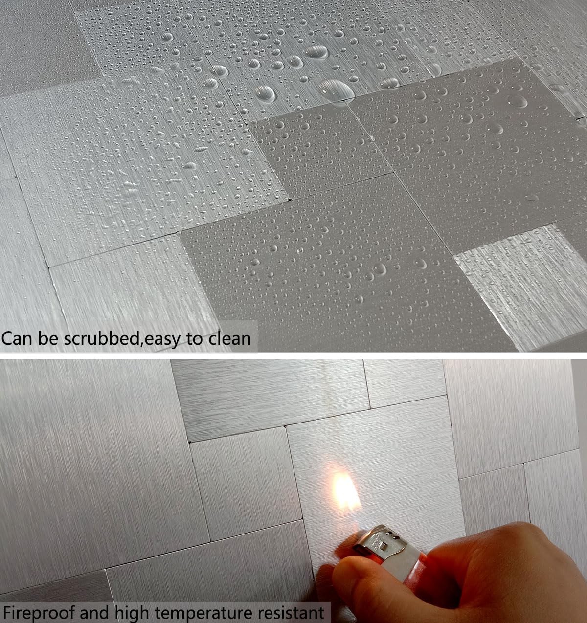 Peel and Stick Metal Backsplash Tiles, Self Adhesive Aluminum Mosaic 3D Wall …