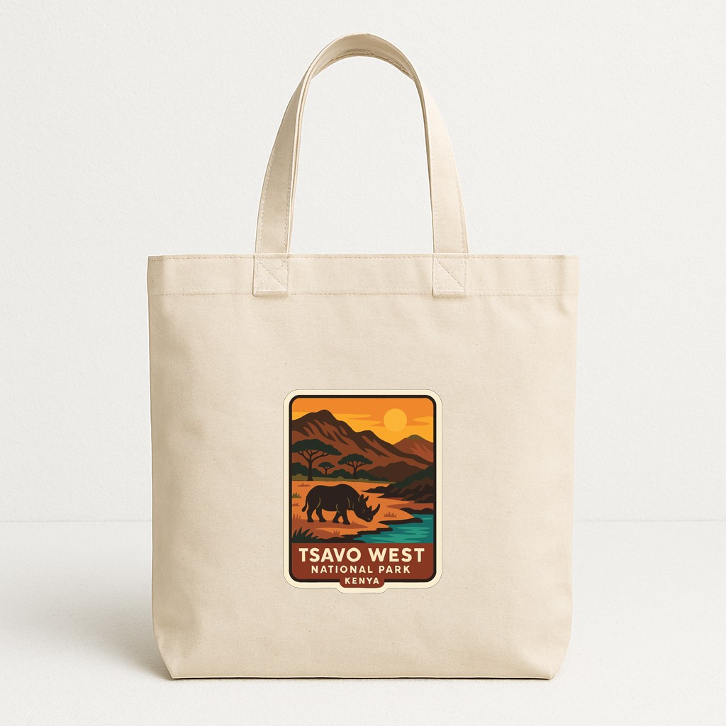 Tsavo West Kenya Iron On Heat Transfer Vinyl HTV Die-Cut World National Parks