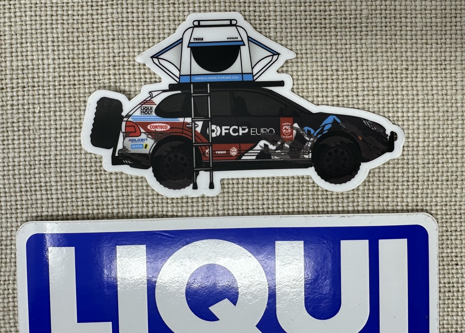New LOT 4 Stickers Camping Porsche Drifting Porsche Cayman FCP Euro Liqui Moly