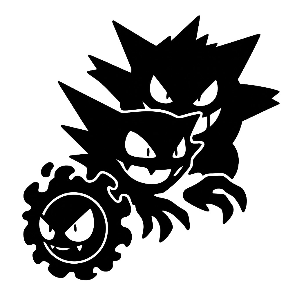 Pokemon Gastly Haunter Gengar Decal