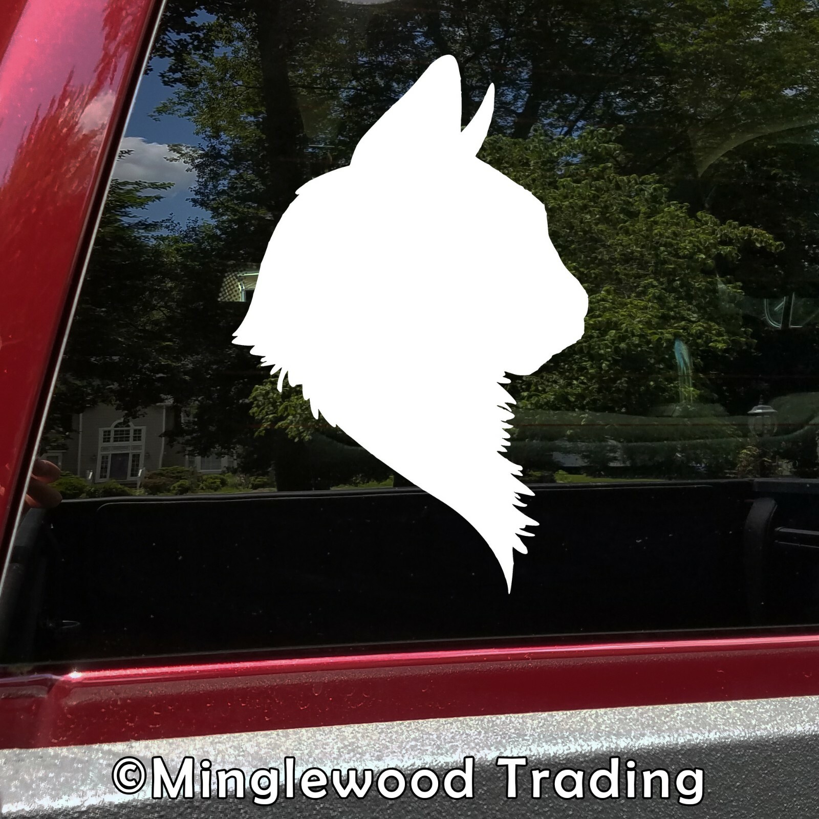 Cat Head Vinyl Decal Sticker – Profile Silhouette Feline Kitten Pet