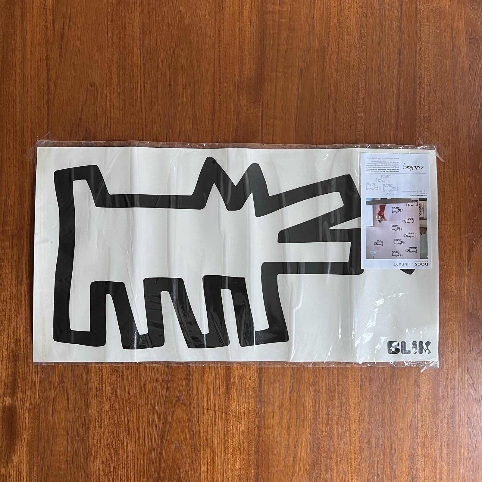 1x Keith Haring Dogs Wall Decal BLIK Line Art Large 22” Black Removable Graphic