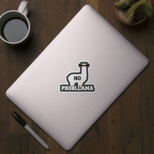 No Problamma Llama Funny Cool Vinyl Wall Decal Room Decor Sticker Animal Quote