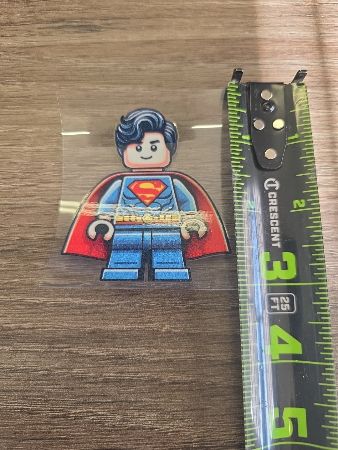 Lego Superman Figurine UVDTF Decal Made In USA Waterproof