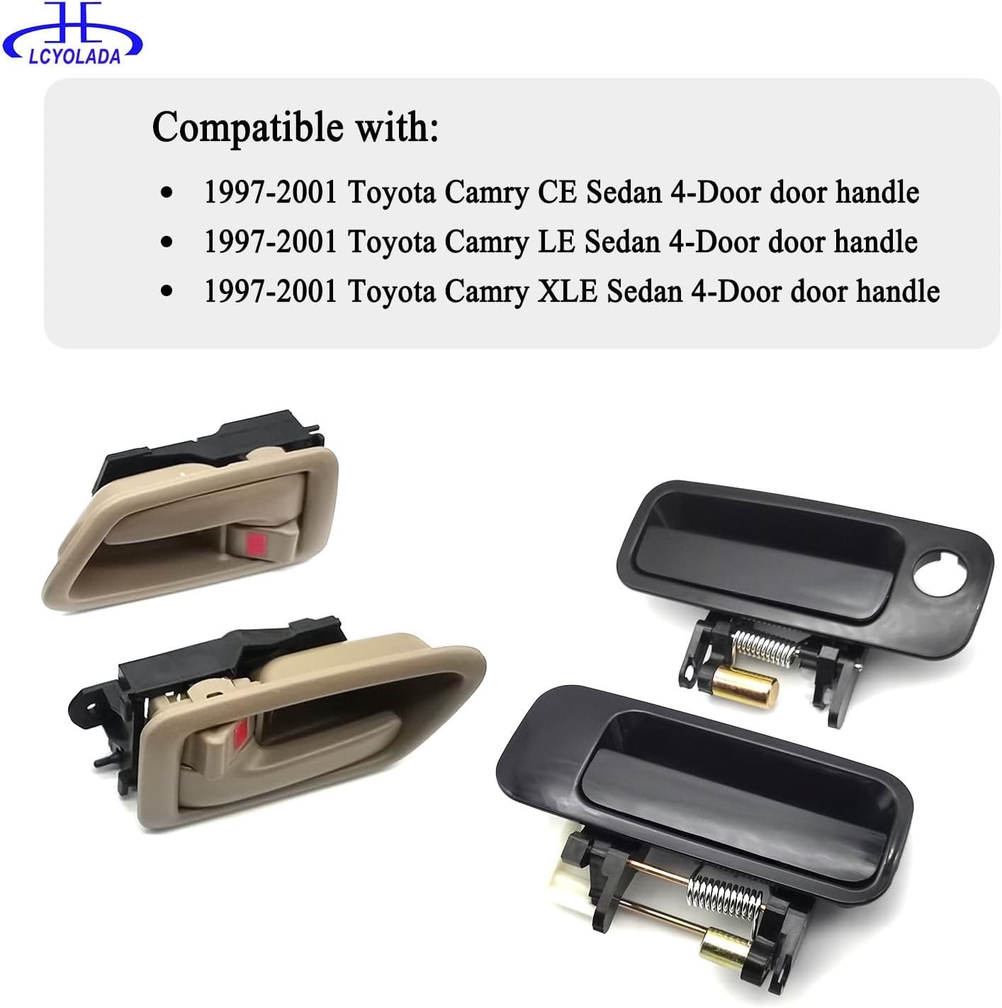 8Pcs Exterior & Interior Door Handles Toyota Camry 1997 1998 1999 2000 2001,