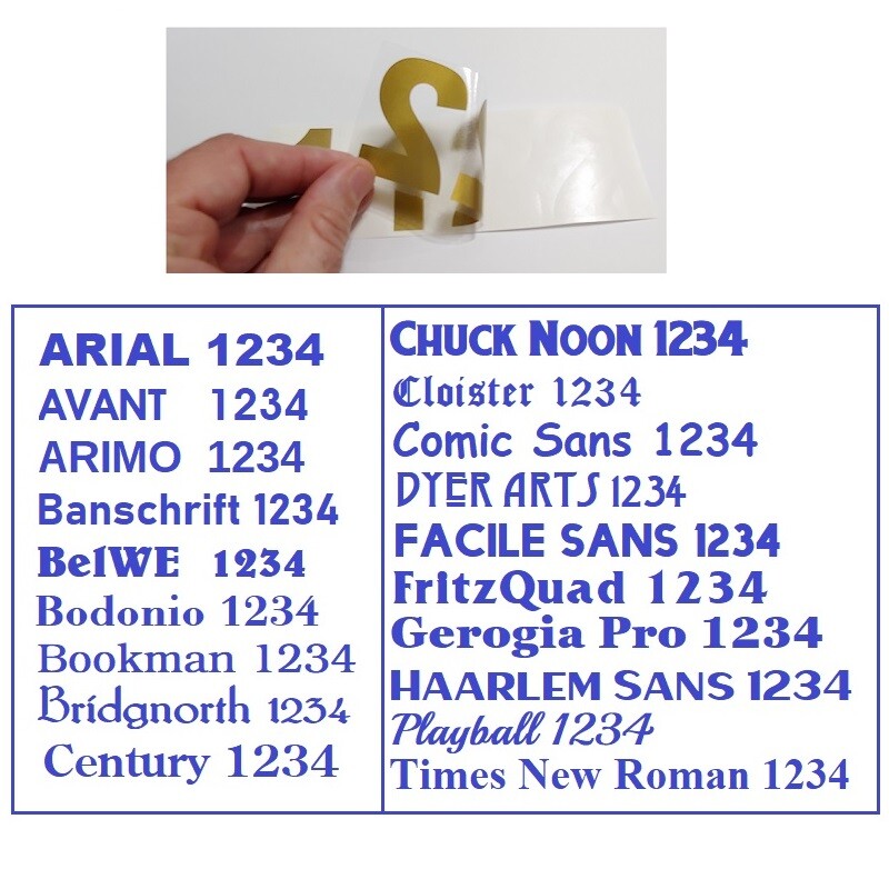 SET OF 3 CUSTOM PERSONALIZED VINYL MAILBOX NUMBERS SELF ADHESIVE DECAL,(Model 7)