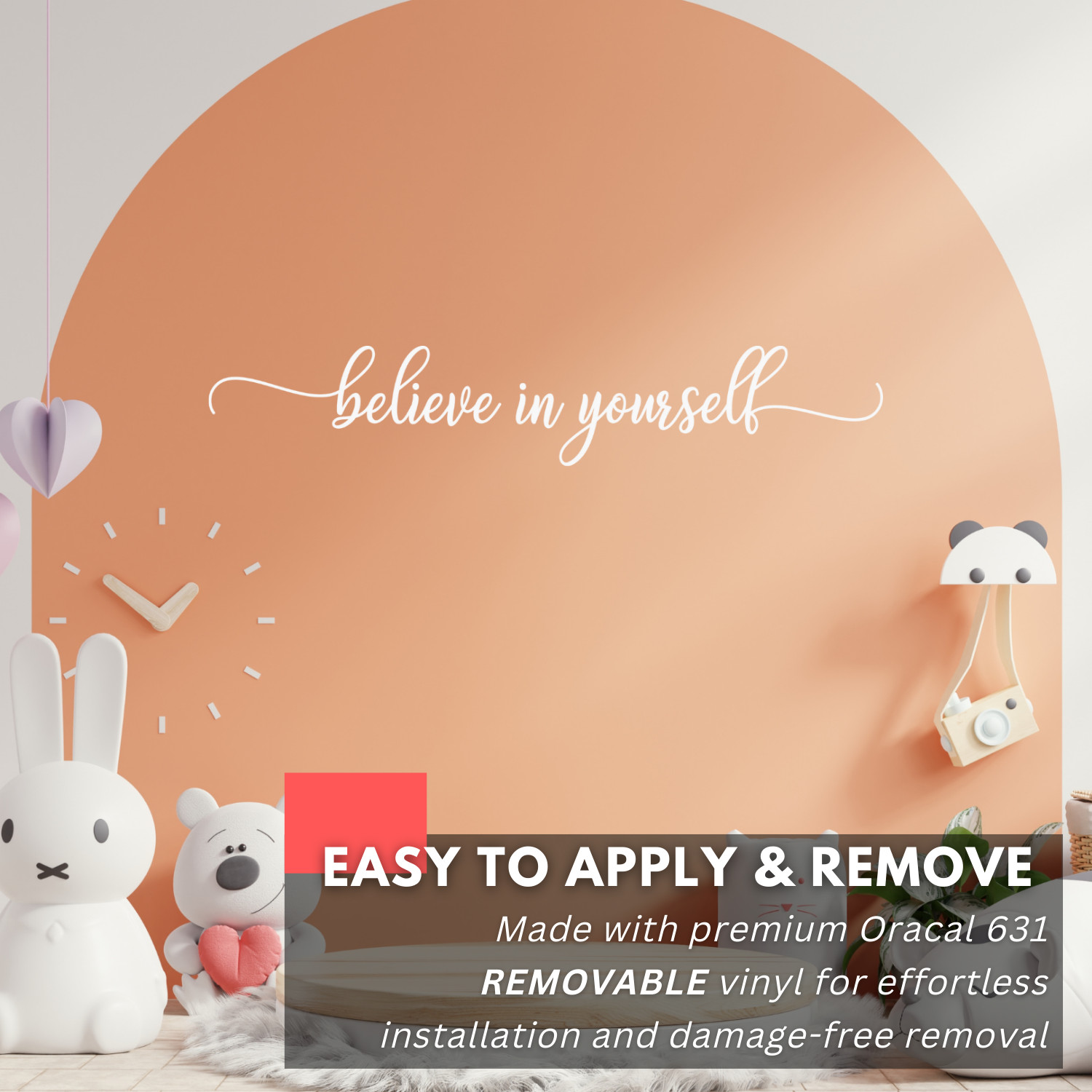 Motivational Wall Decal Quote – Believe in Yourself – Inspirational Home Decor