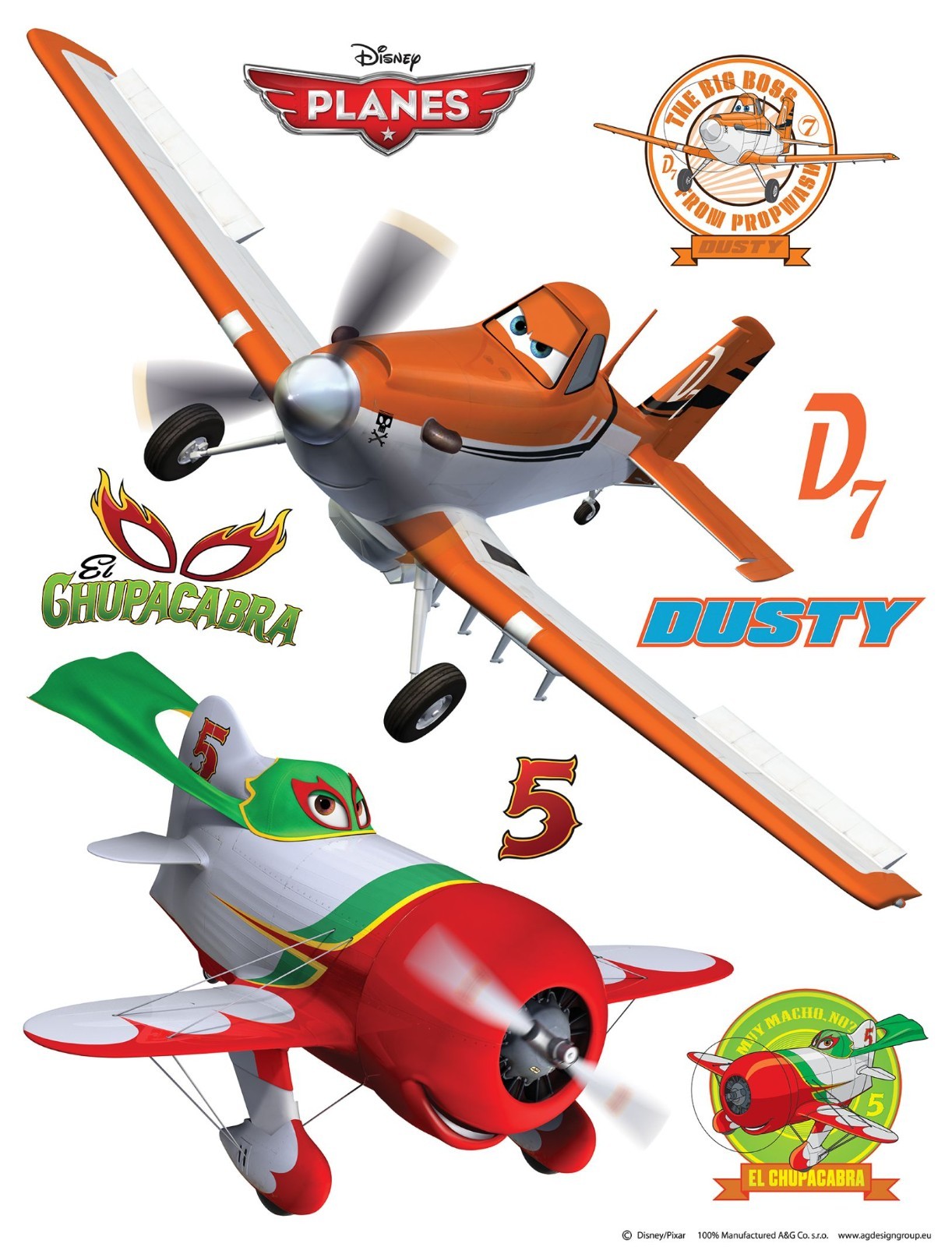 Disney Planes Wall Large STICKERS decals set 65×85 cm Rusty kids room