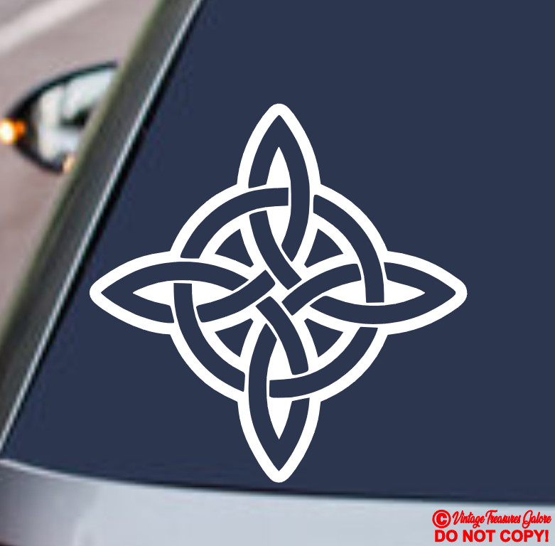 CELTIC WITCH'S KNOT Vinyl Decal Car Sticker WICCA PAGAN MAGIC WITCHCRAFT SYMBOL
