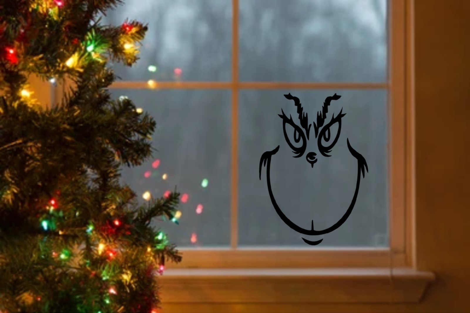 Grinch Face! Die Cut Decal Calendared Vinyl, Various colors and sizes!