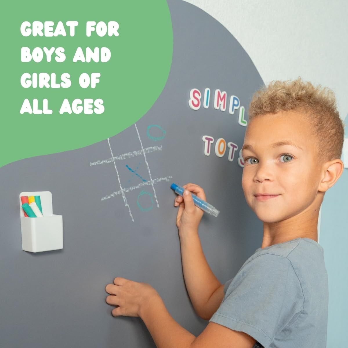 New! Magnetic Wall Decal for Kids Playrooms, Colorable and Magnetic Tile Comp…