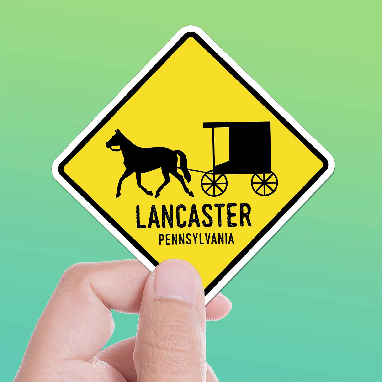 Amish Horse and Buggy Lancaster Pennsylvania Sticker