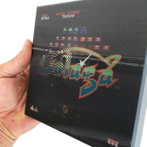 VIDEO GAME – GALAGA – 3D 6x6x1.5 Wooden hologram