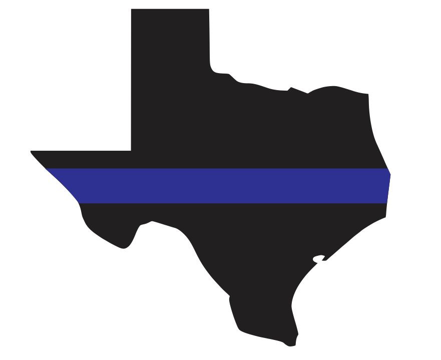 Texas State Police Support Thin Blue Line Car Truck Decal Sticker
