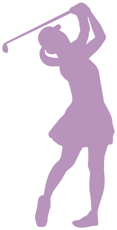 Women's Golfing Die Cut Decal Multiple colors Made In USA