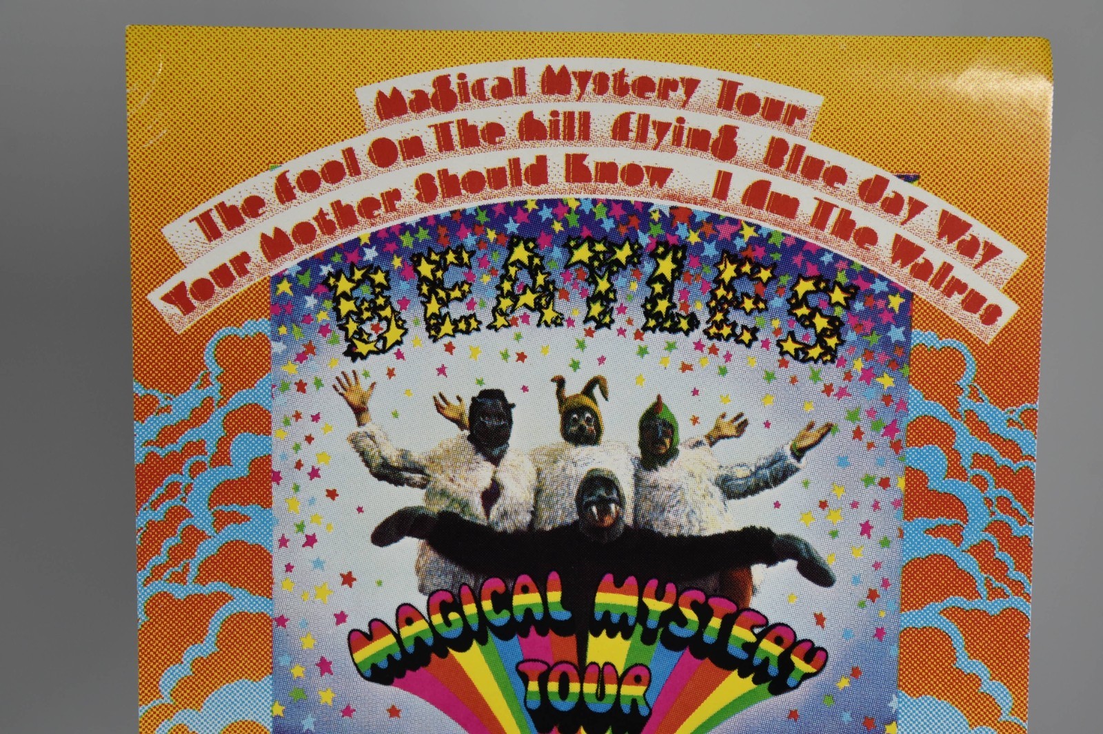 Vintage The Beatles Magical Mystery Cover Art 6" Art Print 45 Record Paper ONLY
