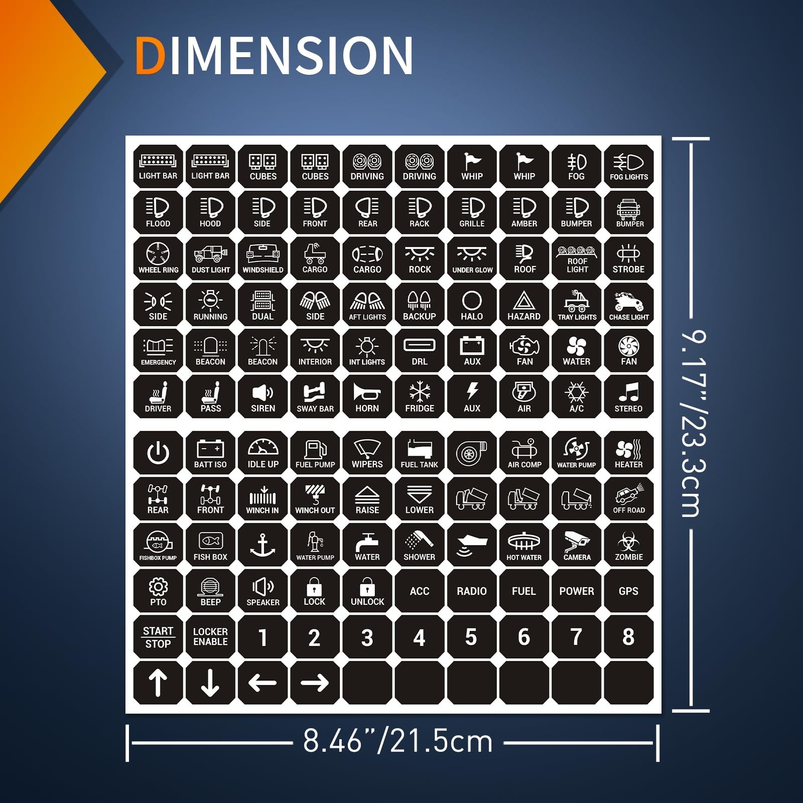 120PCS Switch Panel Stickers Multifunction Button Sticker for 6/8 Gang Label …
