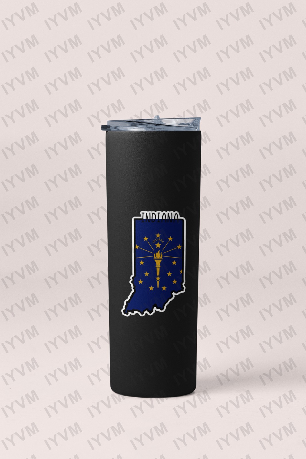 State of Indiana Flag Map Sticker Decal USA Indiana State