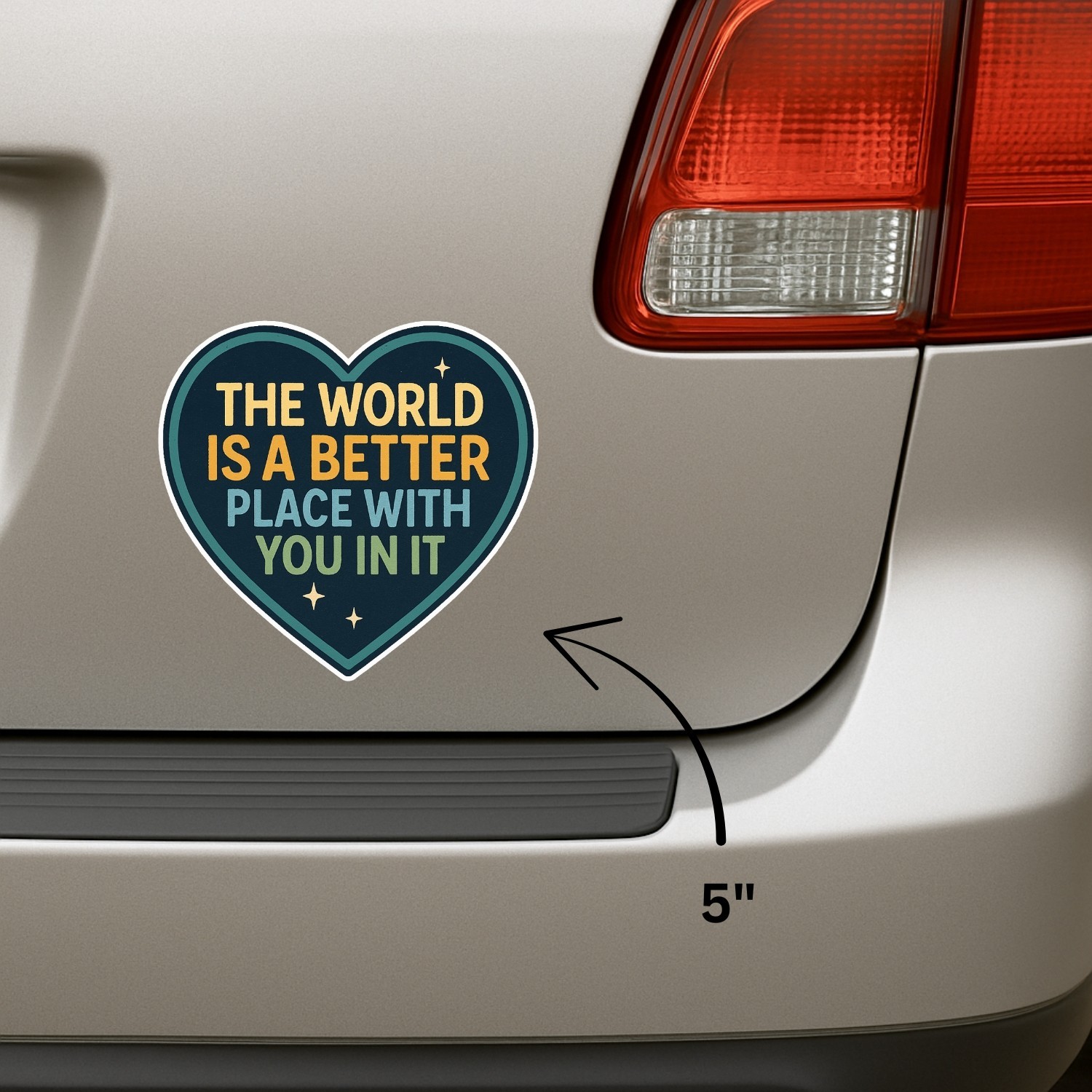 4PCS The World Is a Better Place With You In It Stickers