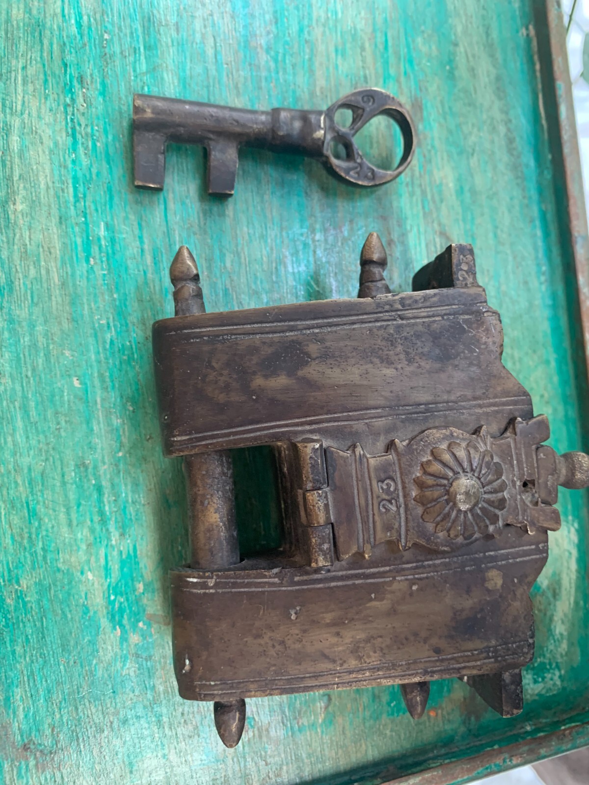 Brass Old Lock/Beautiful Hand Carved Door Lock/Safety Doors And Locks Brass Hard