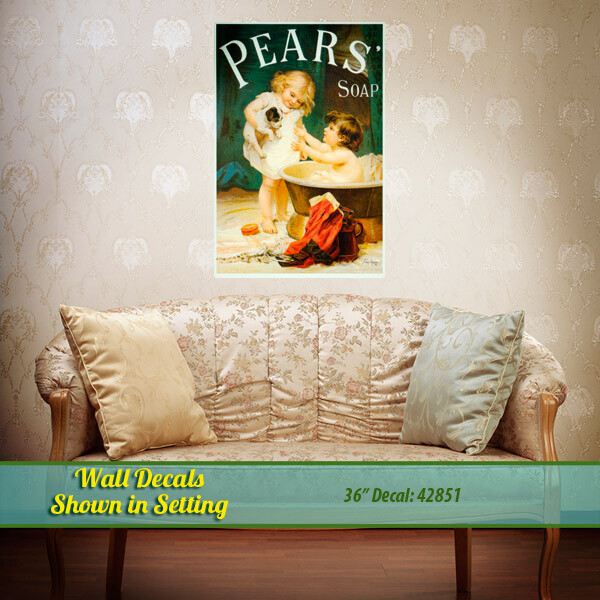 Pears Soap Bath Vintage Advertisement Wall Decal