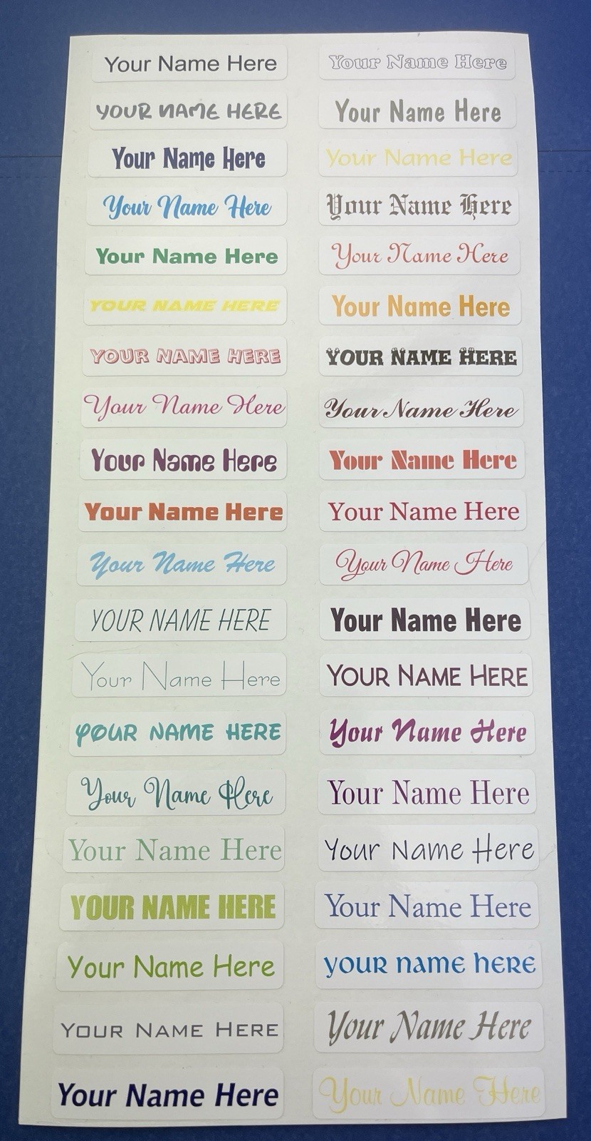 60 Custom Name Label Sticker Decal Back to School Water and Scratch Resistant