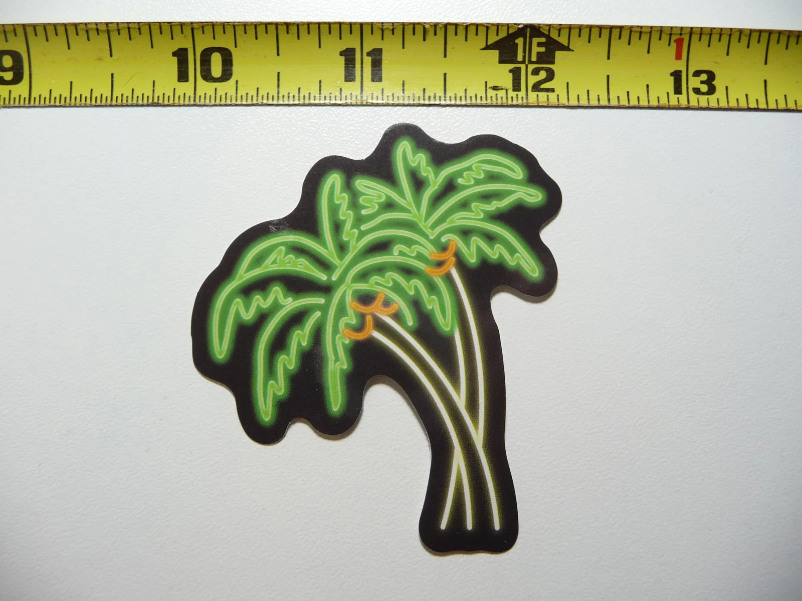 NEON SMALL STICKER DECAL 2 PALM TREES LAPTOP FUNNY DECORATION FUNNY