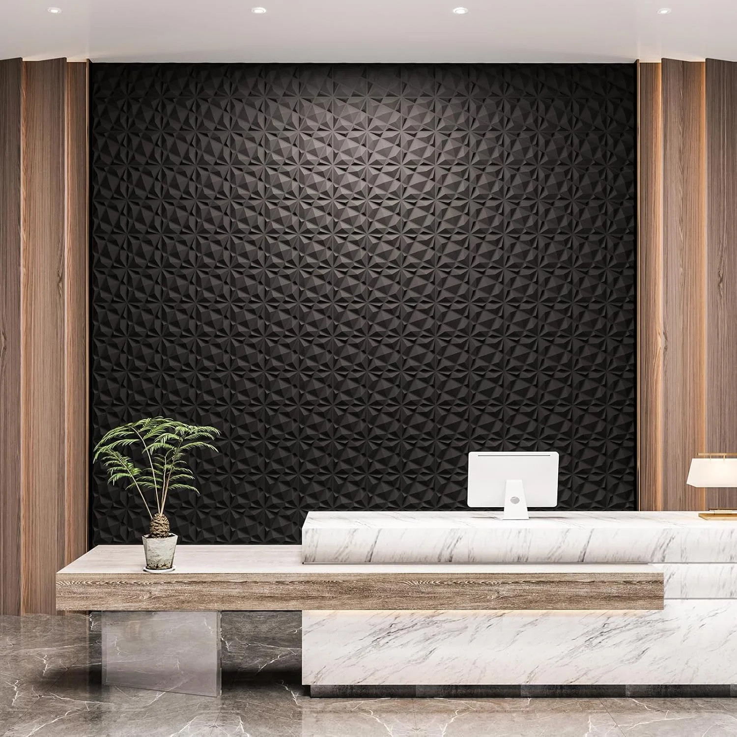Art3dwallpanels 20 Pack 3D Wall Panels for Interior Wall Decor, 12"x12" White