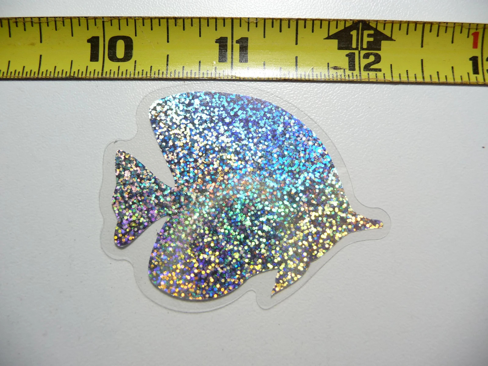 HOLOGRAPHIC TROPICAL REEF FISH SMALL STICKER DECAL OCEAN SEA LIFE SPARKLE