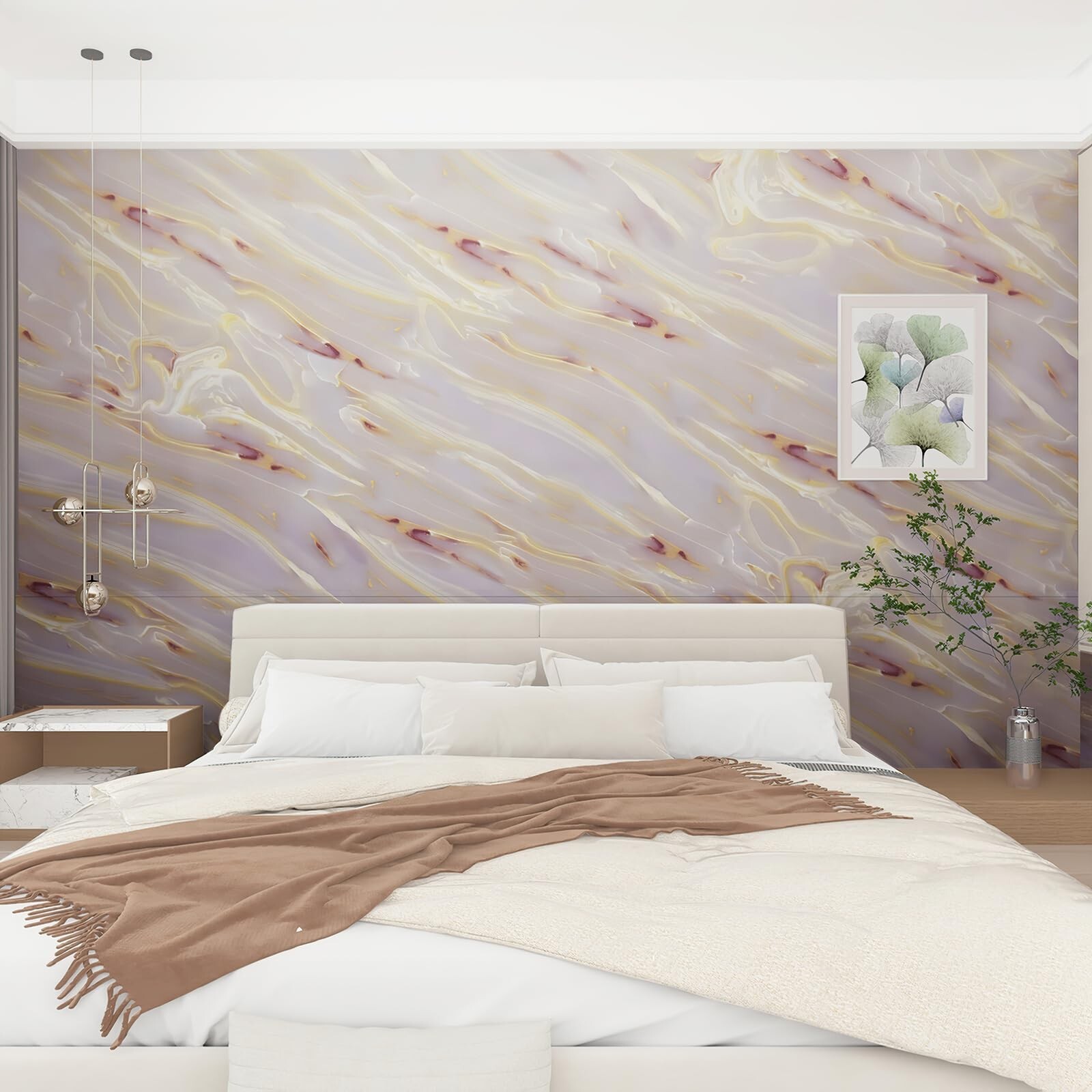15.7"x196" Granite Gold White Marble Contact Paper Light Pink Peel and Stick …