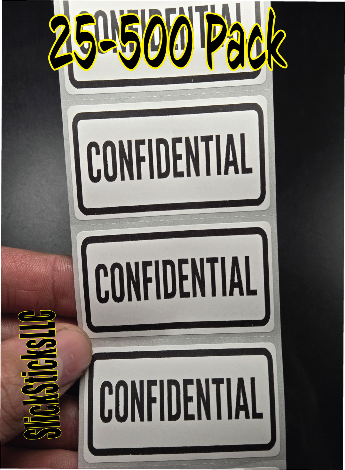 "CONFIDENTIAL" 25-500pcs bulk warning sticker labels classified stamp top secret