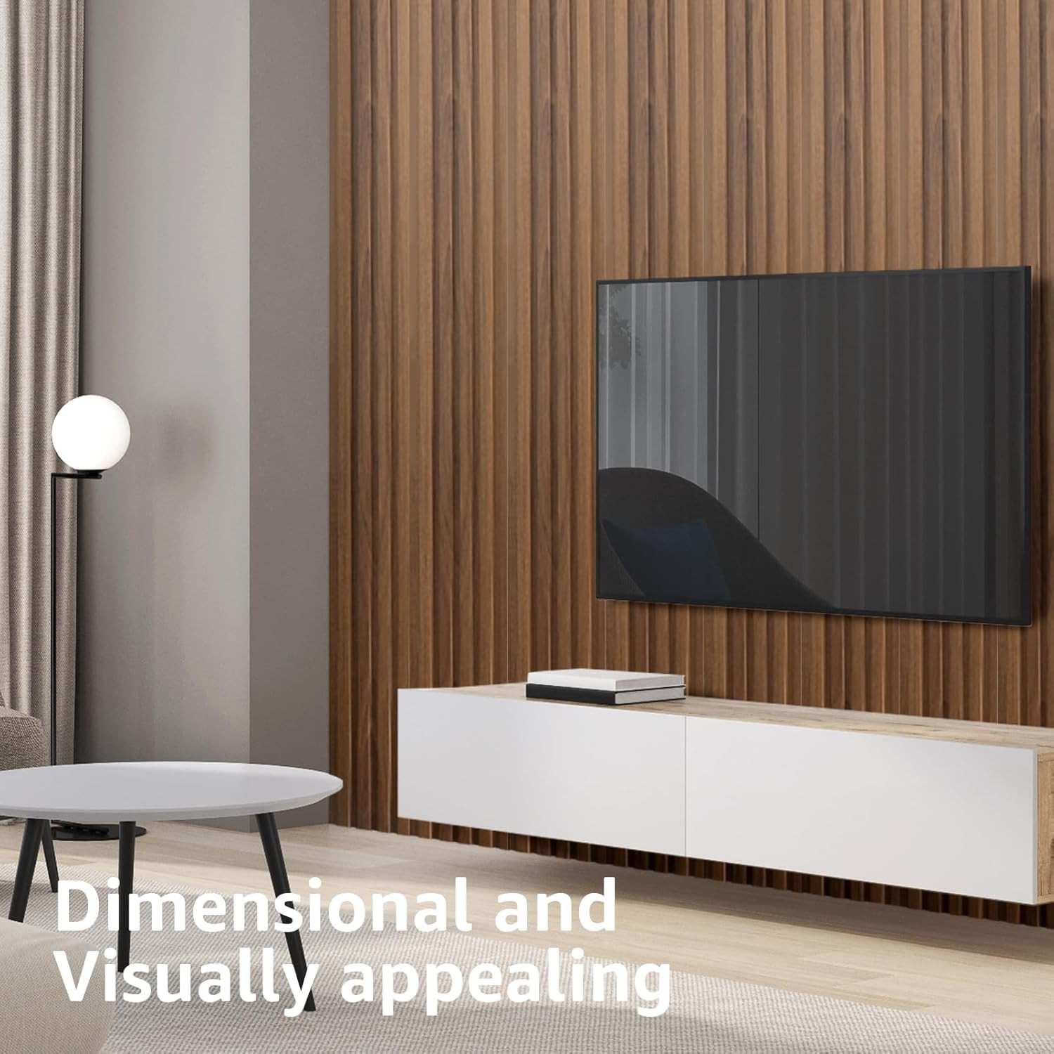 Slat Wall Panels, WPC Soundproof 3D Wall Paneling for Interior Wall Decor, TV Ba