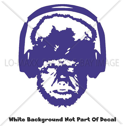 Wolfman With Headphones Monster Spooky Wall Art High Quality Die Cut Vinyl Decal