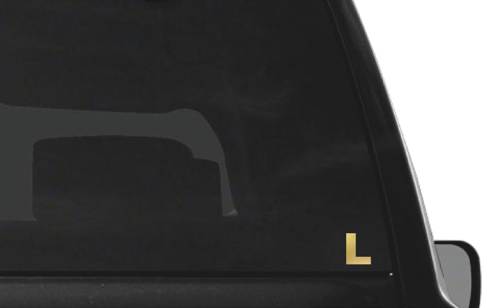 Letter L Initial Arial Black font Vinyl Sticker Decal Monogram Diploma