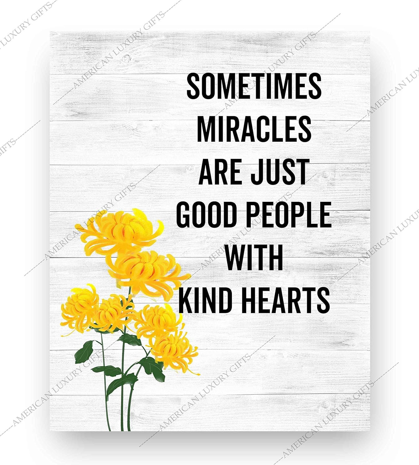 Miracles – Good People with Kind Hearts Inspirational Wall Art 8X10 Unframed, Li