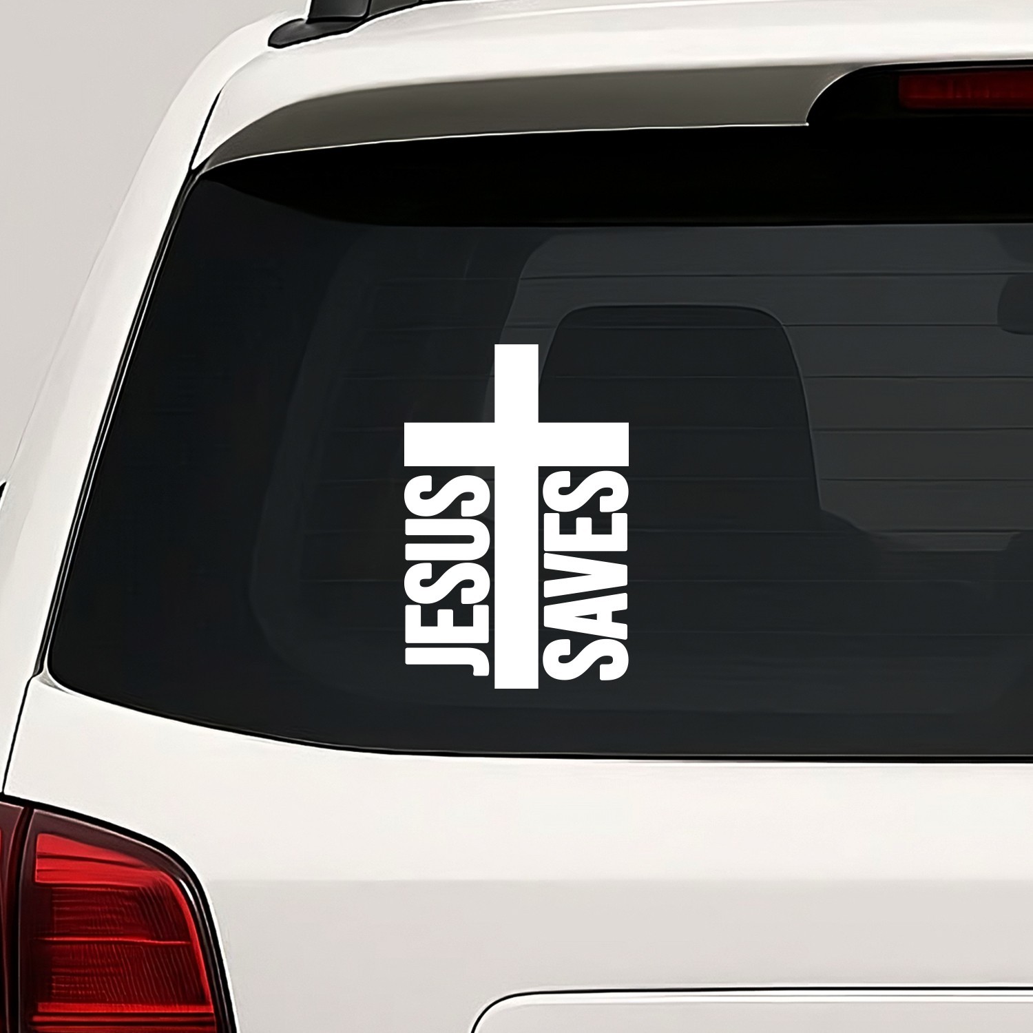 JESUS SAVES Cross Vinyl Die Cut Decal Sticker – Christian Christ God Religious