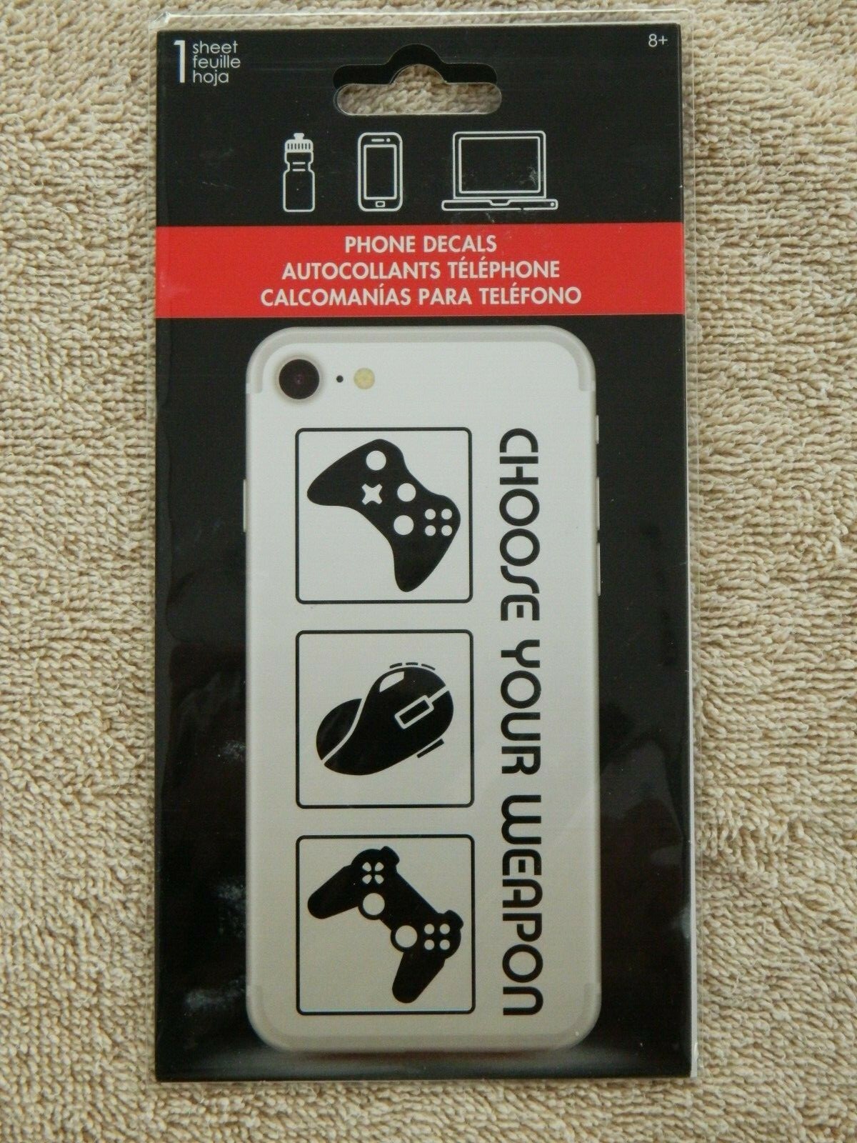 Choose Your Weapon Decal For Phone, Computer, Bottle, Game System – Free Shippin