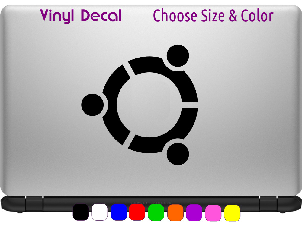 UBUNTU Linux simple logo Vinyl Decal Laptop Window Sticker CHOOSE SIZE COLOR
