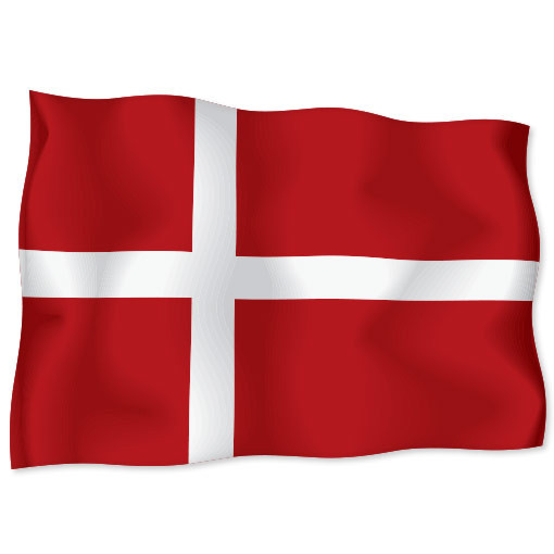 DENMARK Danish Flag car bumper sticker decal 6" x 4"