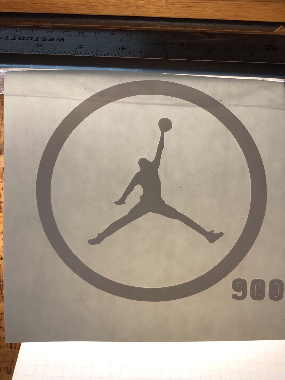 Jumpman Jordan Logo – WHITE – Vinyl Sticker Decal – MM4.3.900