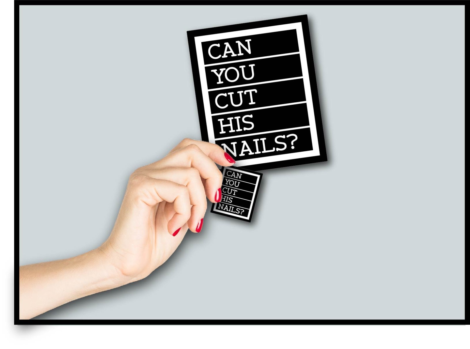 Can You Cut His Nails? Vet RVT Week Gift Med Life Decal Sticker Dog Quote Trim
