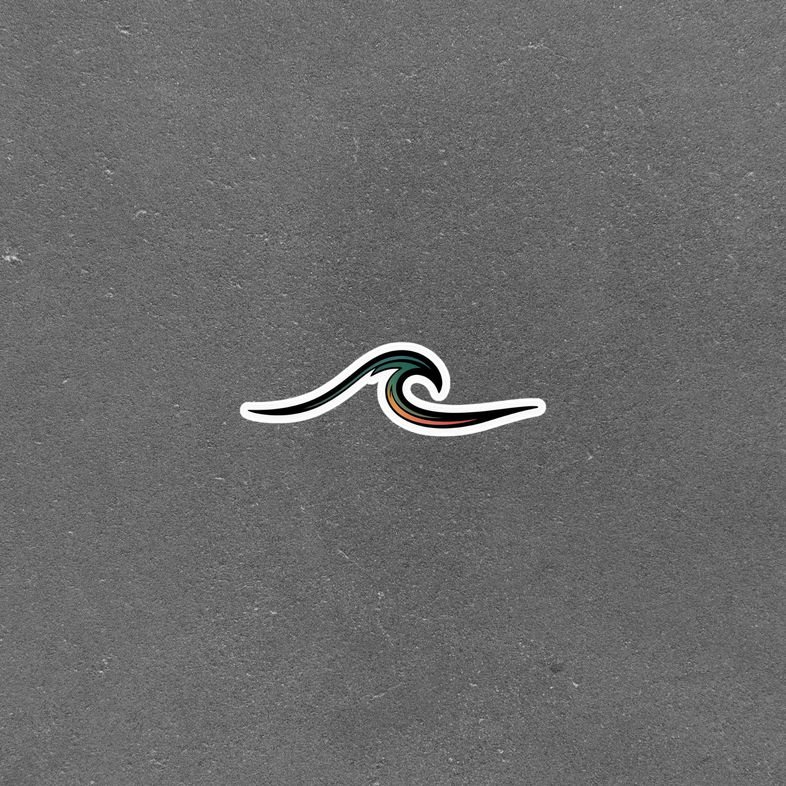 Minimalist Ocean Wave Vinyl Sticker Decal for Laptop, Water Bottle, Car #6159