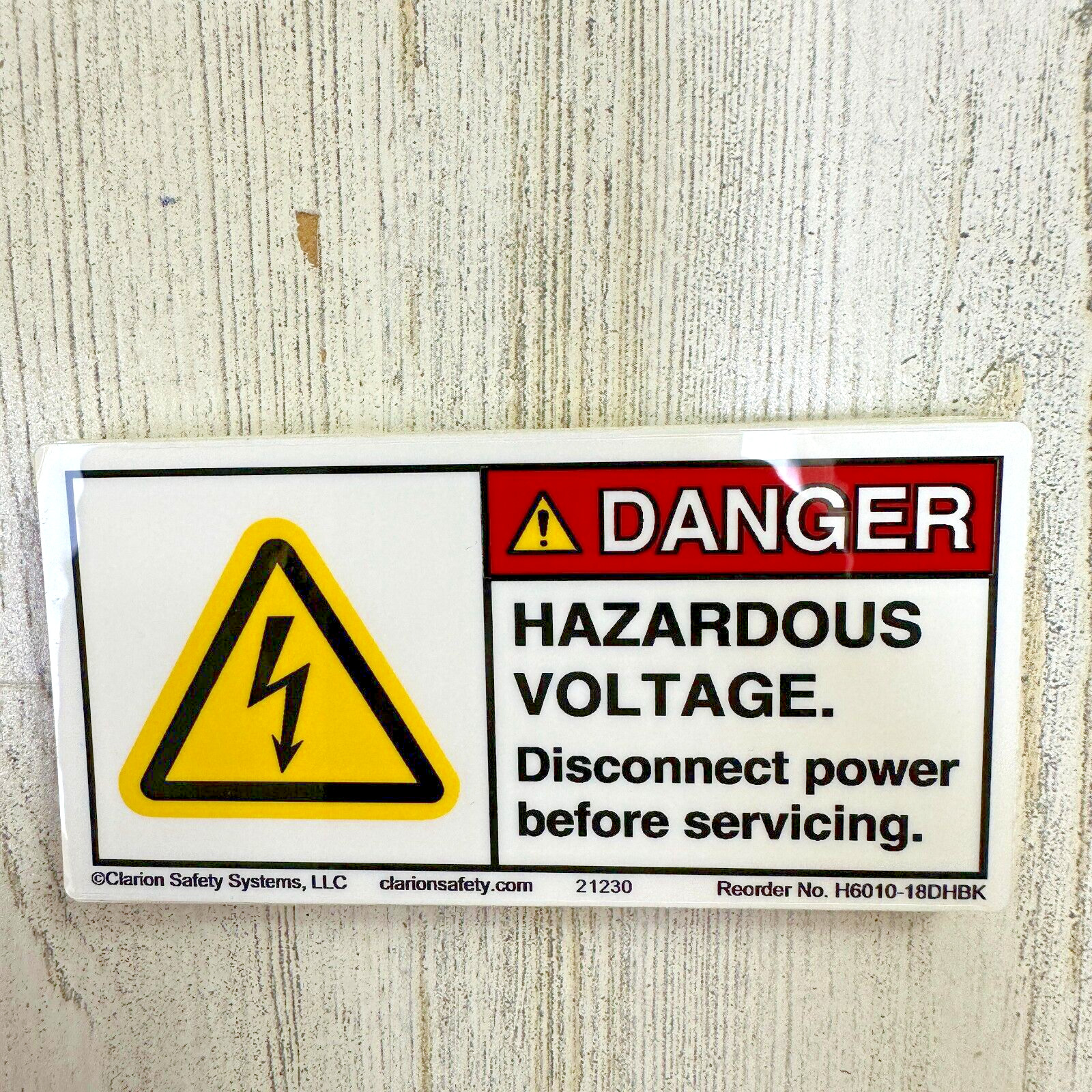 (5) Danger High Voltage Sticker Decal Label Electrical Safety 2×4" Clarion